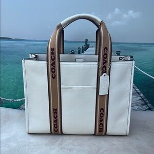 Coach White and Tan Women's Bag